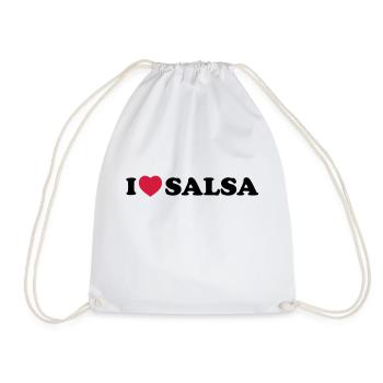 I love salsa - Turnbeutel - Weiß - Vorne