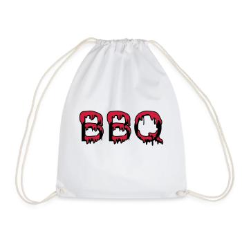 BBQ grilling - Drawstring Bag - white - Front