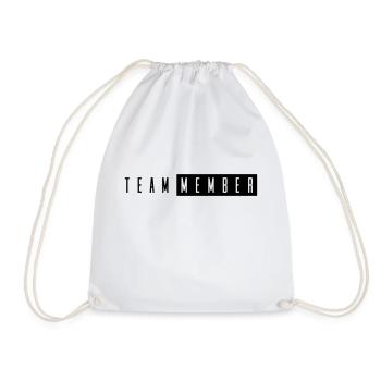 team member - Drawstring Bag - white - Front