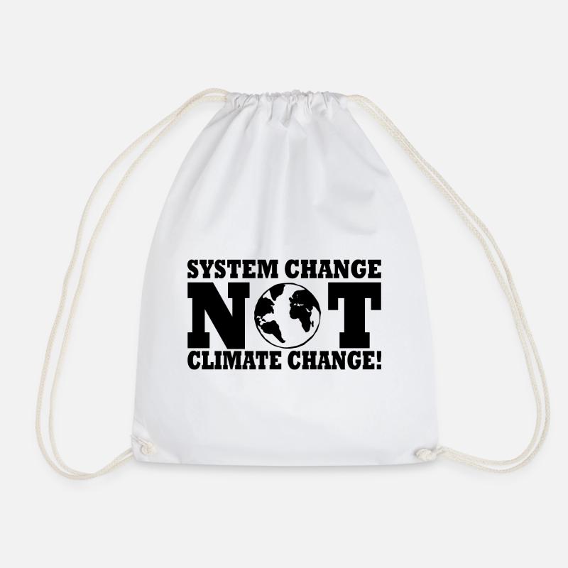 system change not climate change - Turnbeutel - Weiß