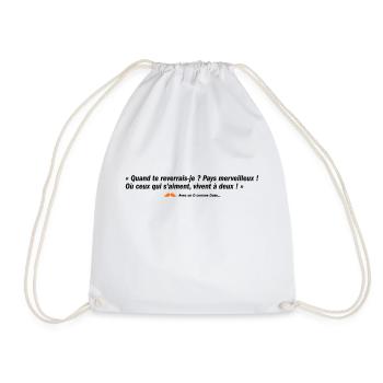 Quand te reverrais-je ? Pays merveilleux ! (b) - Sac de sport léger - blanc - Devant