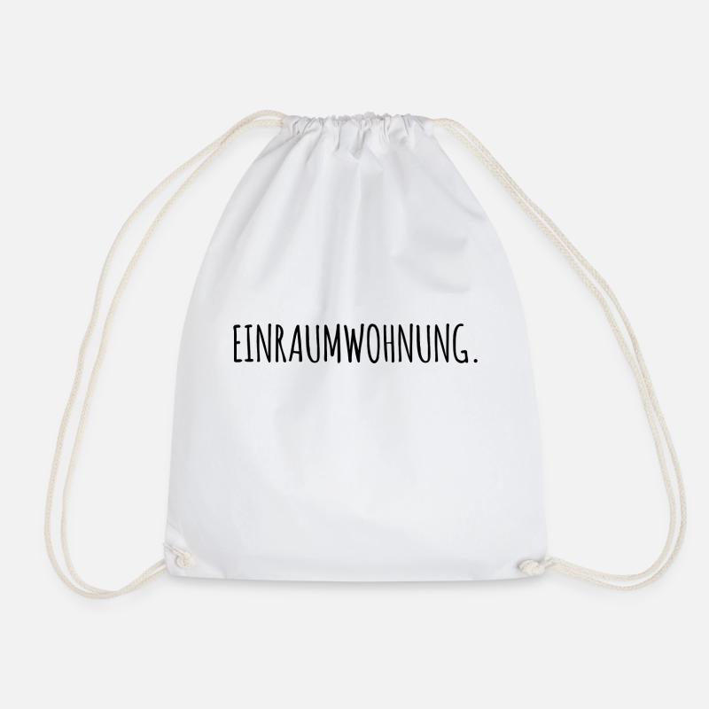 Einraumwohnung Tasche Lustiger Spruch - Turnbeutel - Weiß