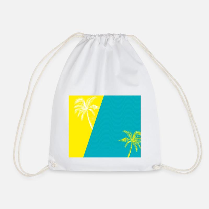 Summer Palmtree PopArt - Turnbeutel - Weiß