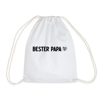 Papa Papi Vater Tochter Sohn Vatertag Männer Shirt - Turnbeutel - Weiß - Vorne