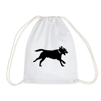 dog - Drawstring Bag - white - Front