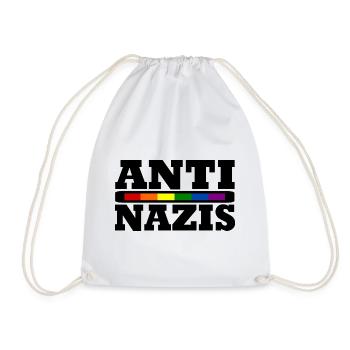 ANTI NAZIS - Turnbeutel - Weiß - Vorne