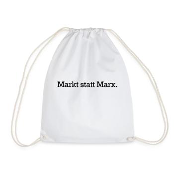 Markt statt Marx. - Turnbeutel - Weiß - Vorne