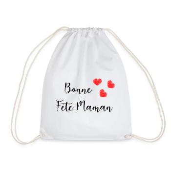 FÊTE DES MÈRES. BONNE FÊTE MAMAN. JE T'AIME MAMAN. - Sac de sport léger - blanc - Devant