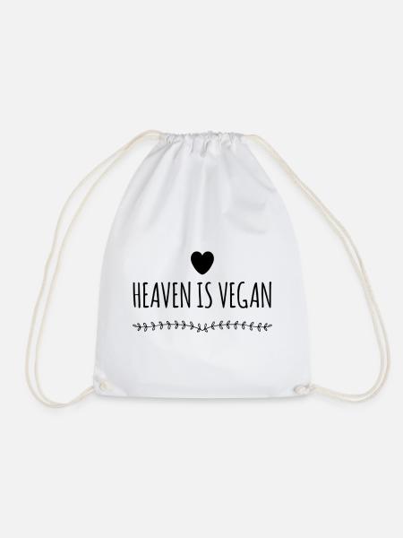 Heaven Is Vegan - Turnbeutel - Weiß