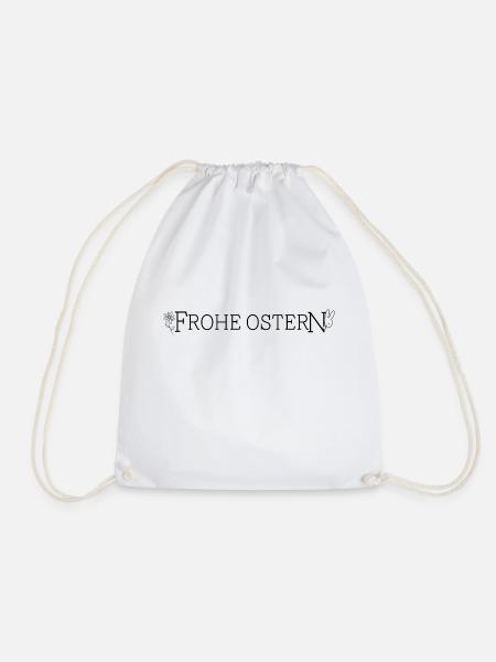 Frohe Ostern - Turnbeutel - Weiß
