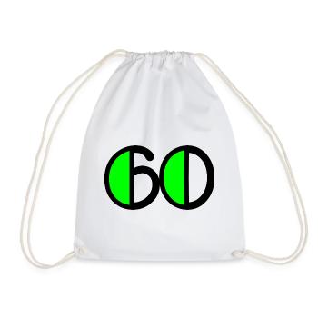 60 ANS. 60e ANNIVERSAIRE. ANNIVERSAIRE 60 ANS. 60 - Sac de sport léger - blanc - Devant