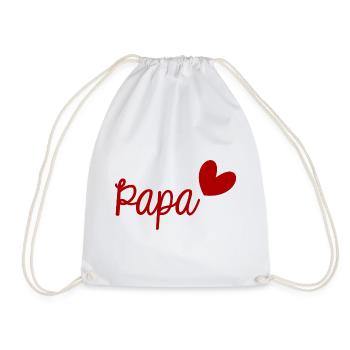 PAPA. FÊTE DES PÈRES. BONNE FÊTE PAPA. BONNE FÊTE - Sac de sport léger - blanc - Devant