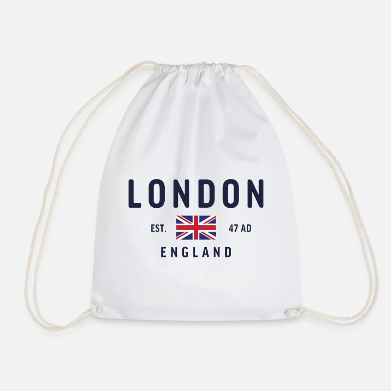 London Eengland Est 47 AD Vintage Classic - Drawstring Bag - white