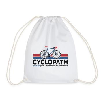 CYCLOPATH GRAVEL RADRENNFAHRER RETRO RENNRAD - Turnbeutel - Weiß - Vorne
