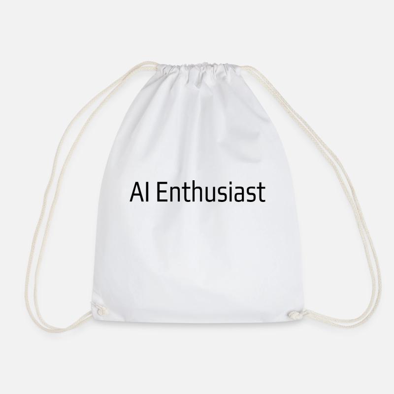 AI Enthusiast - Drawstring Bag - white