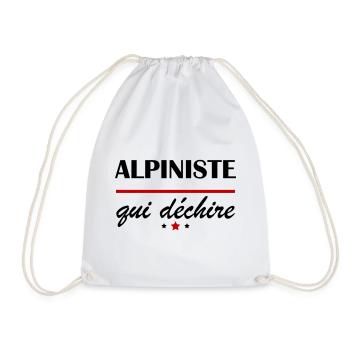 Alpiniste qui déchire, fête des pères, cadeau noël - Sac de sport léger - blanc - Devant