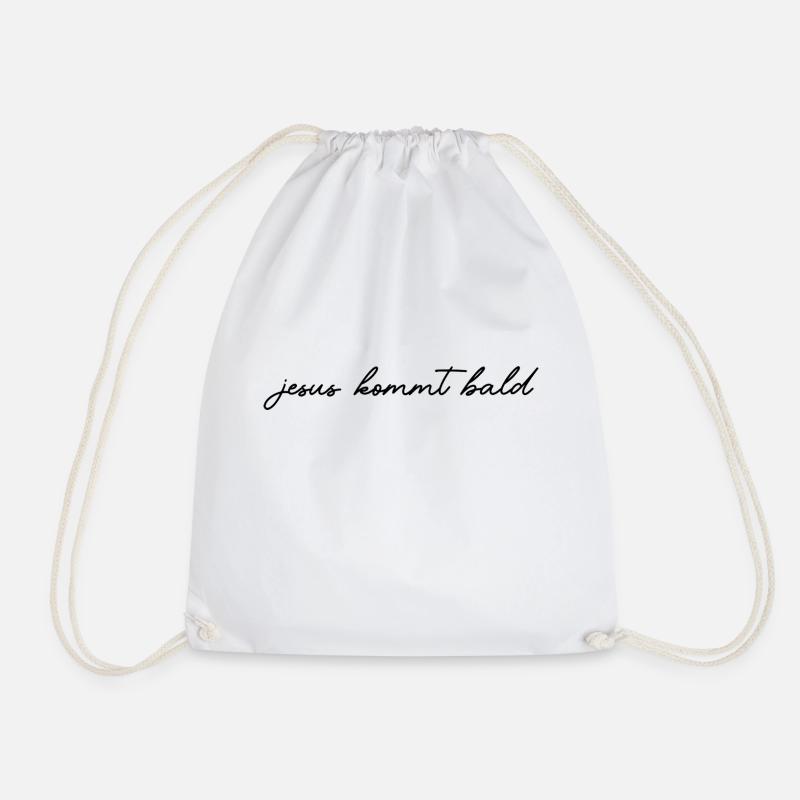 Jesus is coming soon - Drawstring Bag - white