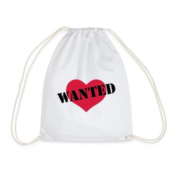 WANTED Love Heart - Turnbeutel - Weiß - Vorne