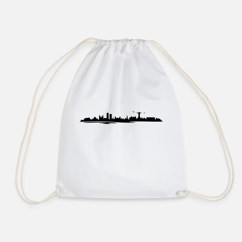 Skyline - Rio de Janeiro - Turnbeutel - Weiß