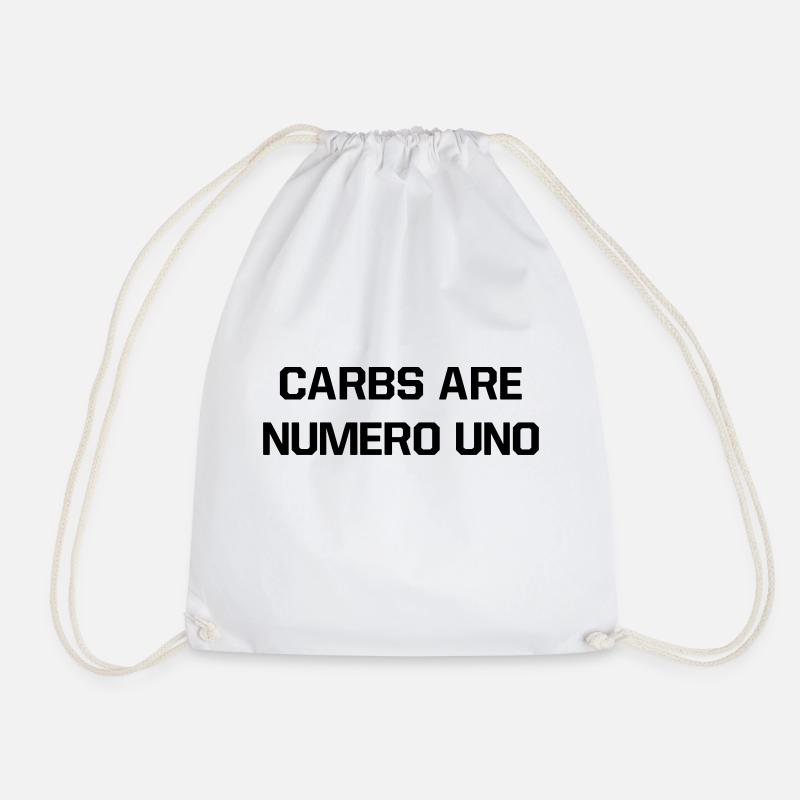 LES GLUCIDES SONT NUMERO UNO. - Sac de sport léger - blanc