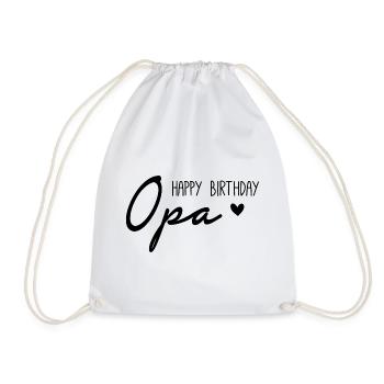 Happy Birthday Opa - Turnbeutel - Weiß - Vorne