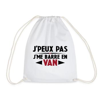 J'peux Pas J'me Barre en Van Cadeau Anniversaire - Sac de sport léger - blanc - Devant