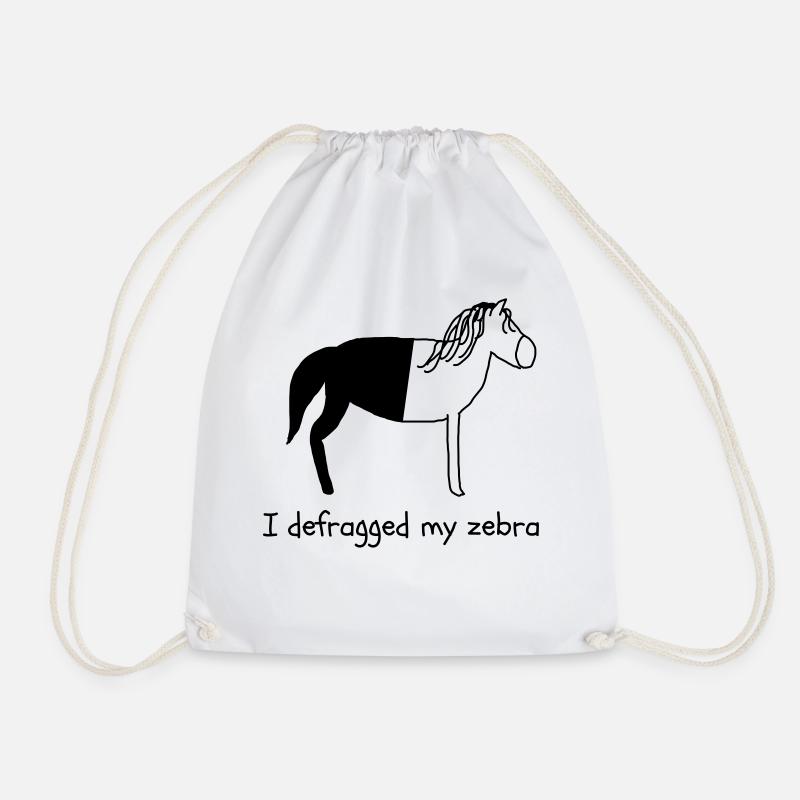 Defragged Zebra - Turnbeutel - Weiß