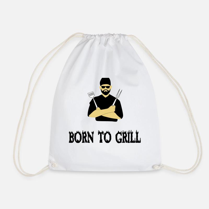 BBQ Grillen - Turnbeutel - Weiß