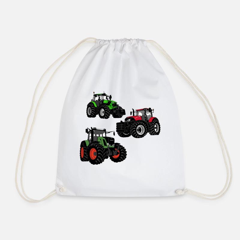 Traktor - Schlepper - Landwirt - Bauer - Turnbeutel - Weiß
