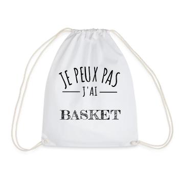 je peux pas j’ai basket humour joueur sport - Sac de sport léger - blanc - Devant