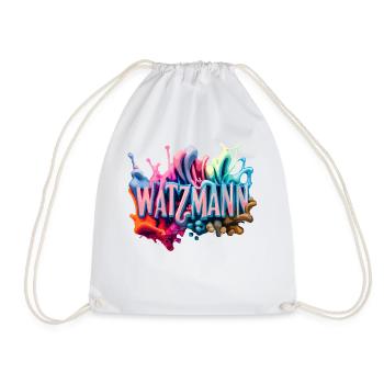 Berg Watzmann - Modern and Colorful Design - Drawstring Bag - white - Front