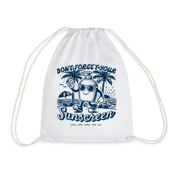 Don't Forget Your Sunscreen - Summer Shirt Advise - Drawstring Bag - white - Front