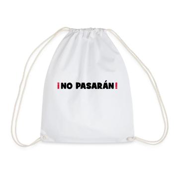 No Pasaran - Sie kommen nicht durch! - Turnbeutel - Weiß - Vorne