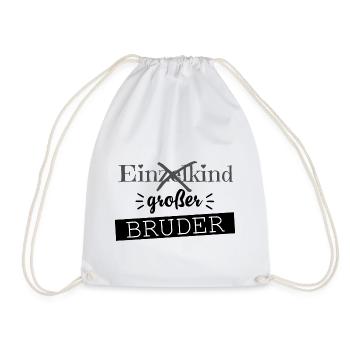 Großer Bruder statt Einzelkind - Turnbeutel - Weiß - Vorne