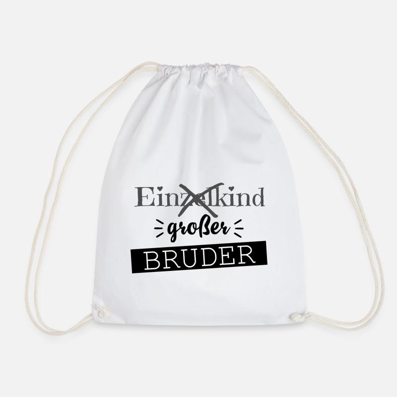 Großer Bruder statt Einzelkind - Turnbeutel - Weiß