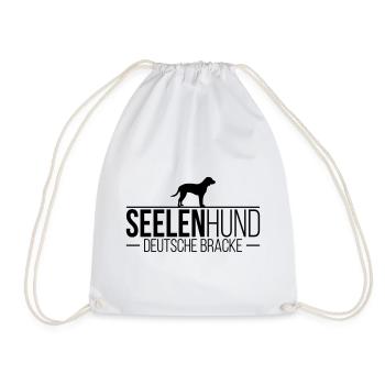 DEUTSCHE BRACKE Seelenhund Hund Hunde Spruch - Turnbeutel - Weiß - Vorne