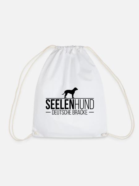 DEUTSCHE BRACKE Seelenhund Hund Hunde Spruch - Turnbeutel - Weiß