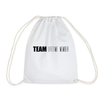 spass team lifetime member mitglied freunde gruppe - Drawstring Bag - white - Front