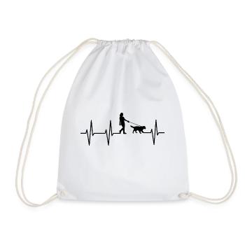 dog - Drawstring Bag - white - Front