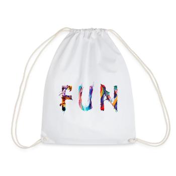 fun - Drawstring Bag - white - Front