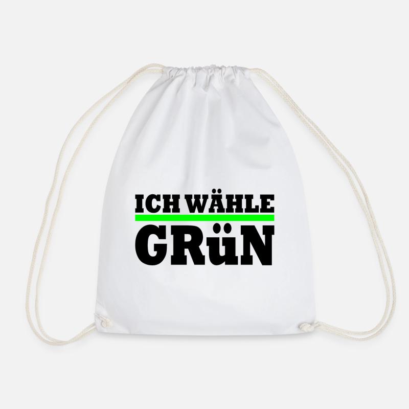 Ich wähle grün - Turnbeutel - Weiß