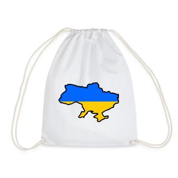 Ukraine - Drawstring Bag - white - Front