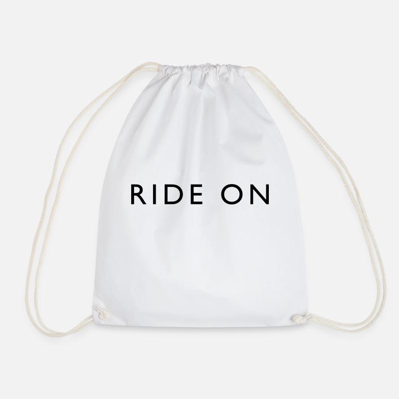 Ride On - Drawstring Bag - white