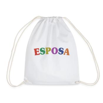 Esposa Cool Wife To Be Bride Couple Wedding Gift - Drawstring Bag - white - Front