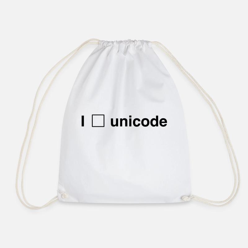 I ■ unicode - Turnbeutel - Weiß