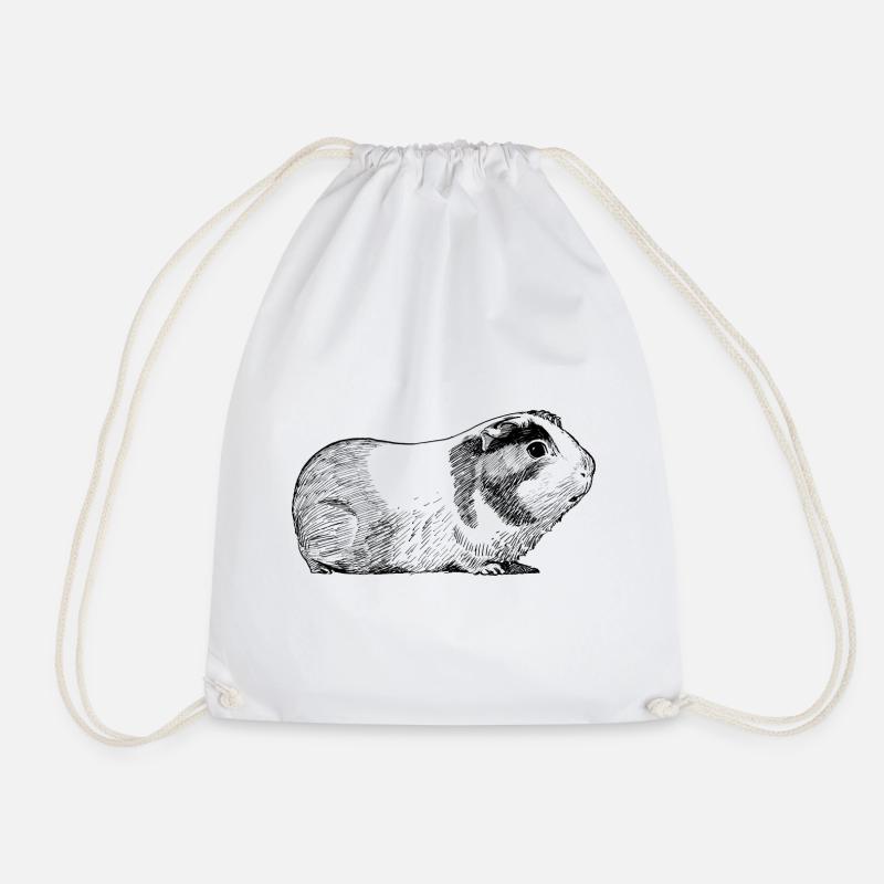 Guinea pig ink - Drawstring Bag - white
