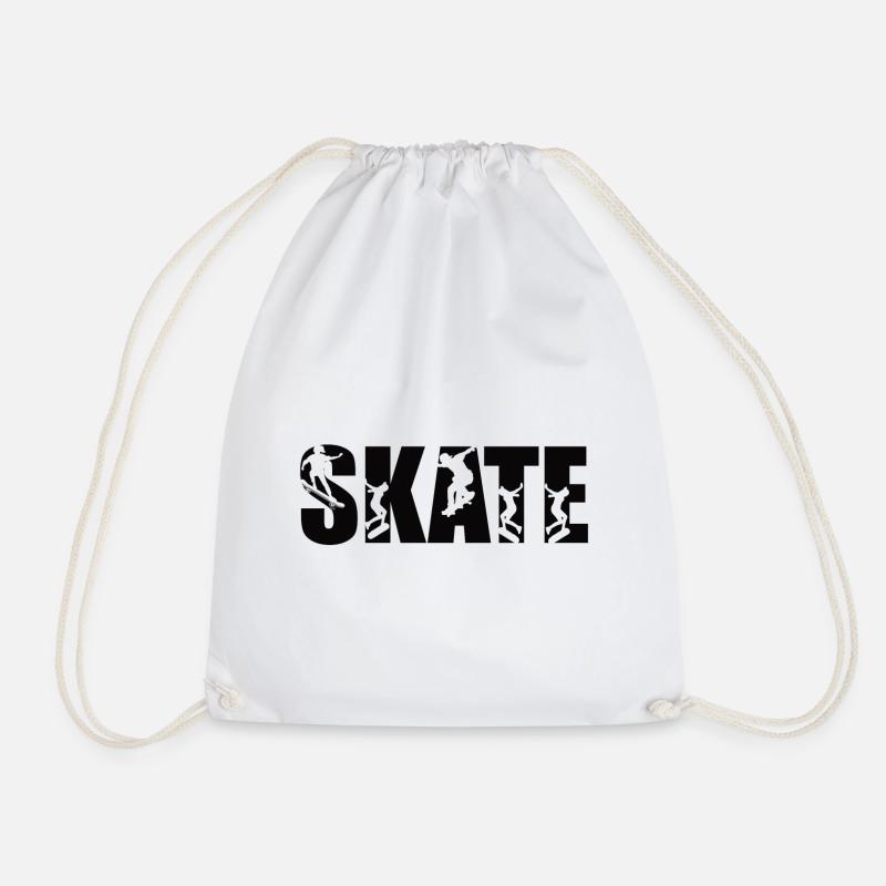 Skater skateboard - Turnbeutel - Weiß