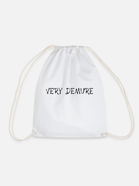 VERY DEMURE CLEAN Logo - Turnbeutel - Weiß