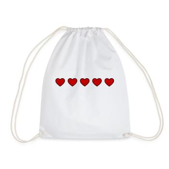 Ligne de symbole de cœurs - Sac de sport léger - blanc - Devant