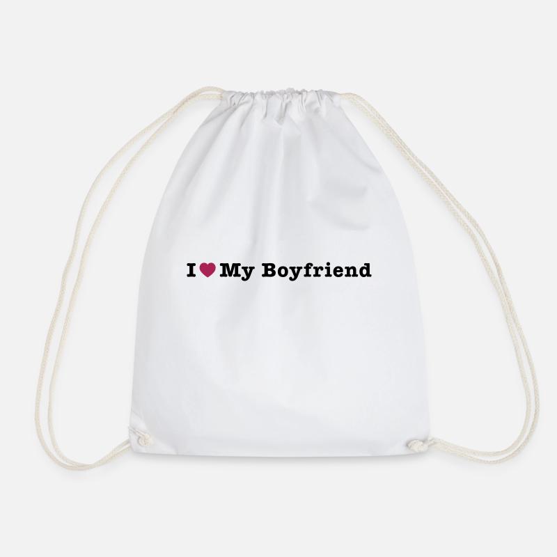 mp_i_love_my_boyfriend - Turnbeutel - Weiß
